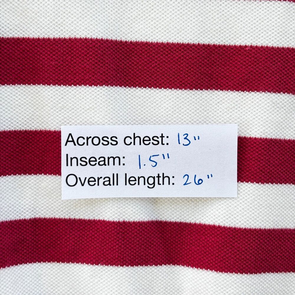 Polo Ralph Lauren Girls Small 7 Romper Red White Stripe Pony Summer Outfit - Picture 7 of 7